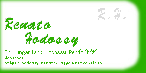 renato hodossy business card